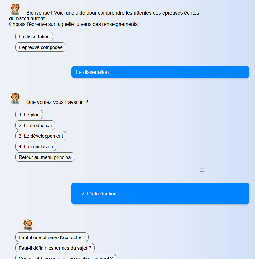 exemple chatbot méthodologie